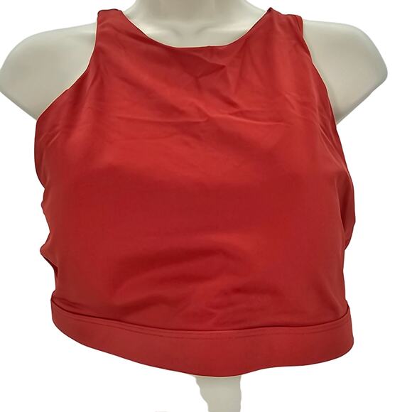 Andie Swim Womans size XS The Luzon Bikini Top in Chili Pepper High Neck NEW - Picture 1 of 7
